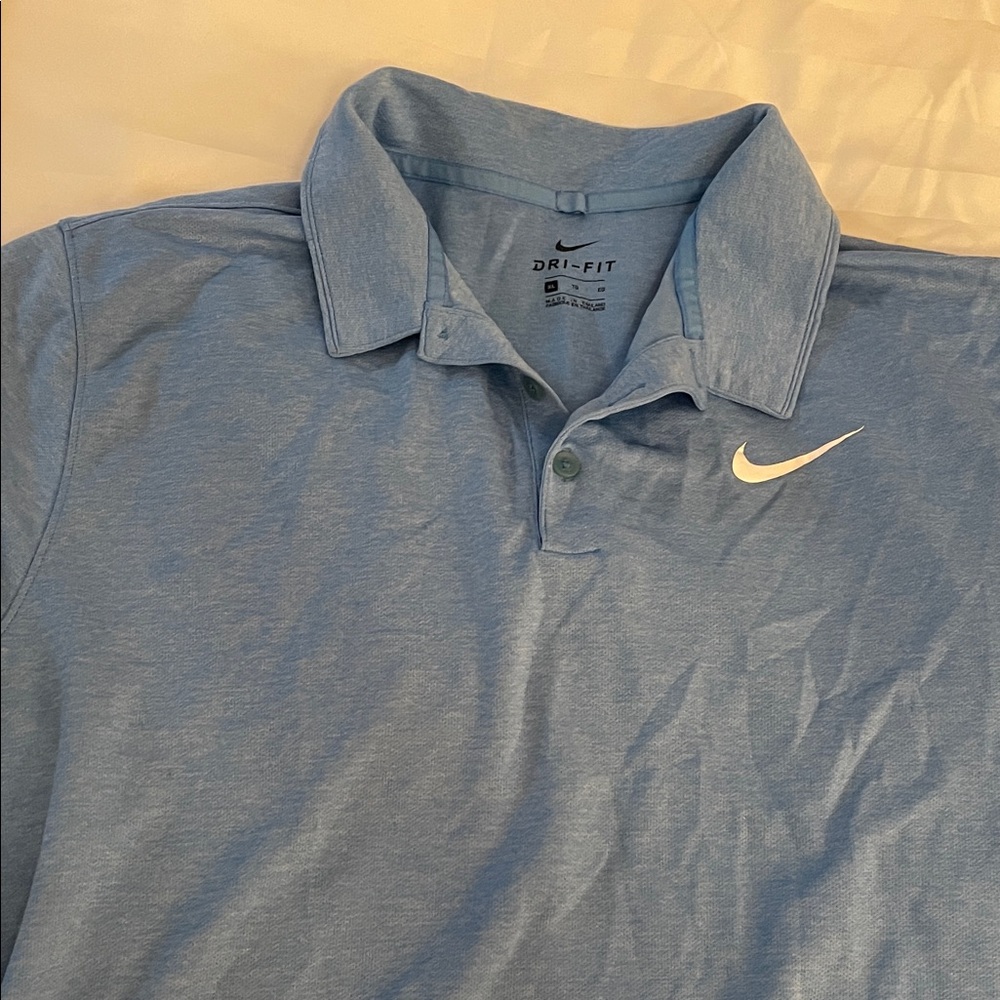 Nike Men's Light Blue Dri-FIT Polo